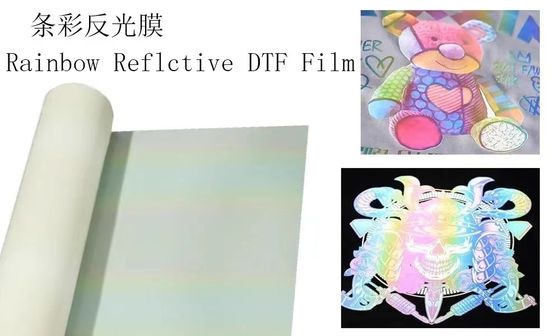 DTF 전송 필름 롤 데스크톱 DTF 인쇄 재료에 대한 다채로운 반사적 dtf 필름