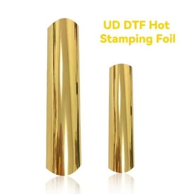 유연한 AB UV DTF 금 필름 인쇄 재료 콜드 펠링 전송 애완 동물 필름