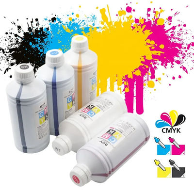 CMYKW 5색 물 기반 DTF 색소 잉크 1000ML XP600 I1600 I3200 프린터
