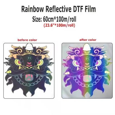 데스크톱 DTF 인쇄 재료에 대한 다채로운 무지 반사 DTF 필름