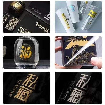 디지털 UV 프린팅 재료 UV 전송 스티커 로고 금 필름 DTF 프린터 필름
