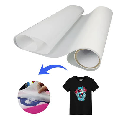 이중 단일 측면 DTF 애완 동물 필름 30CM 33CM 60CM * 100M 롤 열 전송 75Micron 뜨거운 차가운 껍질 DTF 필름