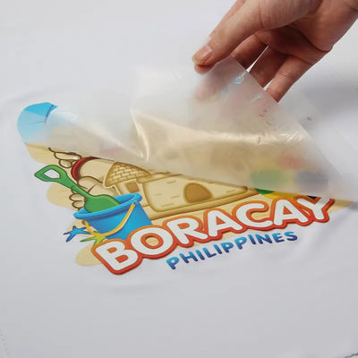 이중 단일 측면 DTF 애완 동물 필름 30CM 33CM 60CM * 100M 롤 열 전송 75Micron 뜨거운 차가운 껍질 DTF 필름