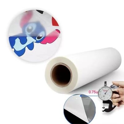 뜨거운 껍질 투명 60cm 매트 쌍면 잉크젯 흰색 A3 PET Dtf 열 전송 필름 롤 의류