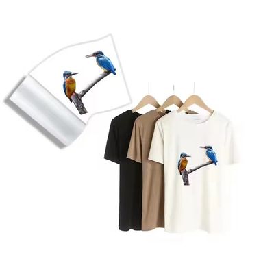 PET 열 전달 필름 L1800 805 1390 XP600 3200 4720 DX5 75mic 60cm * 100m 의류를 위한 흰색 잉크 인쇄 필름