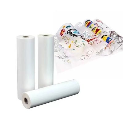 75mic 매트 백색 잉크 인쇄 DTF 애완 동물 필름 뜨거운 껍질 30cm 60cm 직선 필름 의류 인쇄