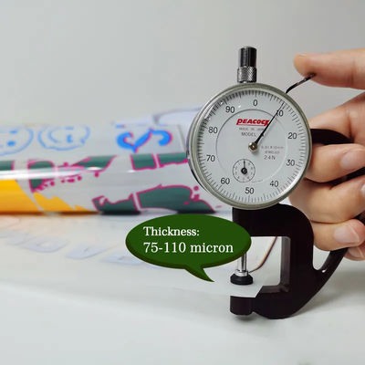 30cm*100m 75U 두께 릴리스 펫 필름 롤 쌍면 냉면 껍질 핫 껍질 열 투명한 필름 30cm 티셔츠 DTF