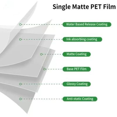 43cm 디지털 잉크젯 프린팅 열 전송 PET 필름 롤 DTF 75U 두께 방출