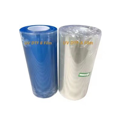 콜드 핫 펠 Ab A3 UV DTF PET 필름 롤 투명 DTF 전송 필름 60cm 커스텀