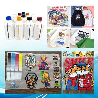 고밀도 DTF 잉크 인쇄 1000ml 물 기반 색소 흰색 DTF 프린터 전송
