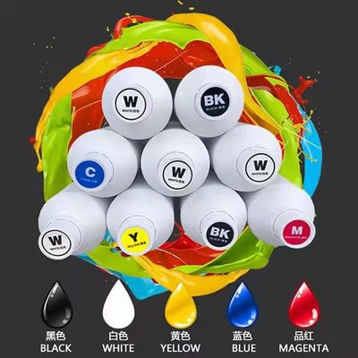 화려한 직선 필름 DTF 잉크 1 리터 CMYK 흰색 DTF 인쇄 잉크 1000ml