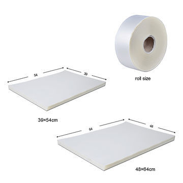 핫 펠링 비 접착 오프셋 인쇄 필름 50*70cm 75mic 투명 인쇄 필름