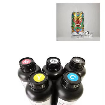 에프슨 dx7/dx5/dx4 프린터 헤드용 UV 잉크 CMYK+V 폰 케이스 가죽용 1L