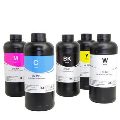UV 하드 소프트 잉크 CMYKW 색상 XP600 TX800 Dx5 Dx7 프린트 헤드 500ML