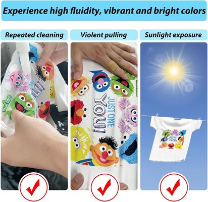 1000ML CMYK 열 전달 섬유 인쇄 백색 DTF 잉크 Epson I3200