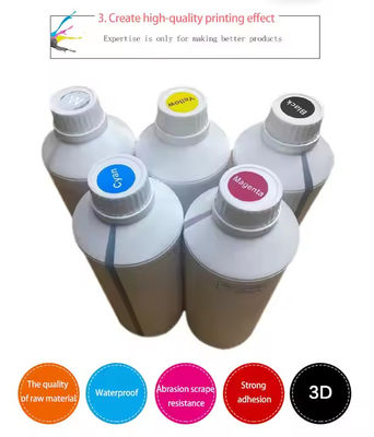 1000ml DTF 잉크 티셔츠 및 애완 동물 필름 인쇄용 CMYK 흰 잉크 프리미엄 DTF 프린터 잉크