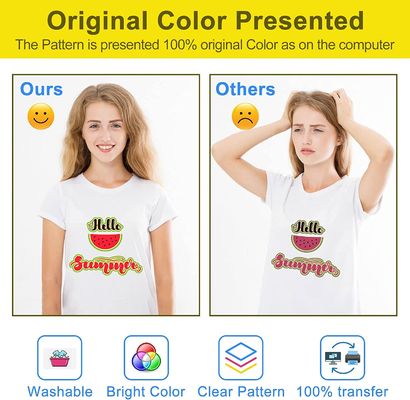 DTF 전송 필름 30CM x 100M 75U CMYK + 흰색 잉크와 호환